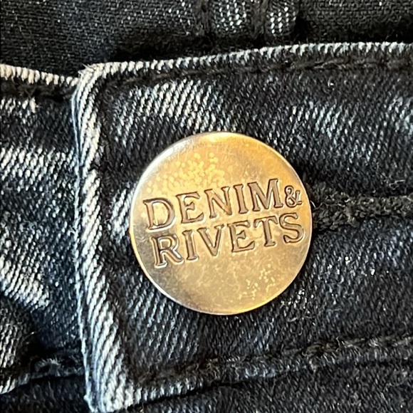 Denim & Rivets Premium Cargo Moto Jeans Black Acid Wash 75% Cotton Stretch 36x30 - Picture 8 of 16